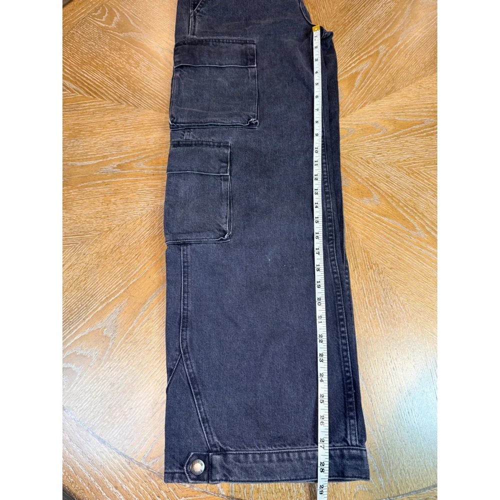 Aritzia Denim Forum The '90s Millie Hi-Rise Cargo Jeans Washed Black Size 26